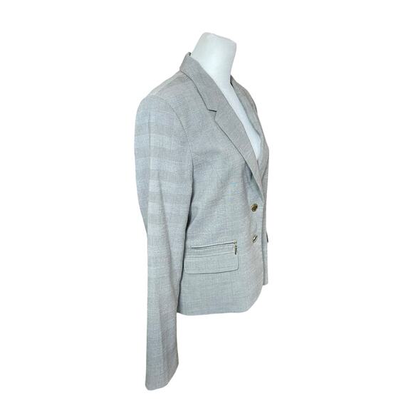 Calvin Klein Women's Career Blazer Size 10 Houndstooth Plaid‎ Black White Jacket - Picture 7 of 11